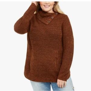 Style & Co Plus Pullover Brown Sweater Size 3X